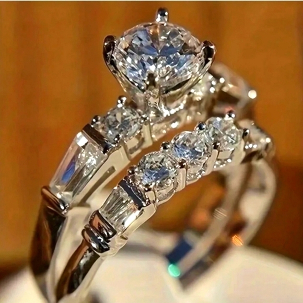 2pcs Cubic Zirconia‎ Ring